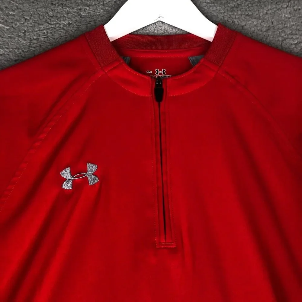 Under Armour Men's Small Windbreaker Pullover Heat Gear Active Golf Short Sleeve